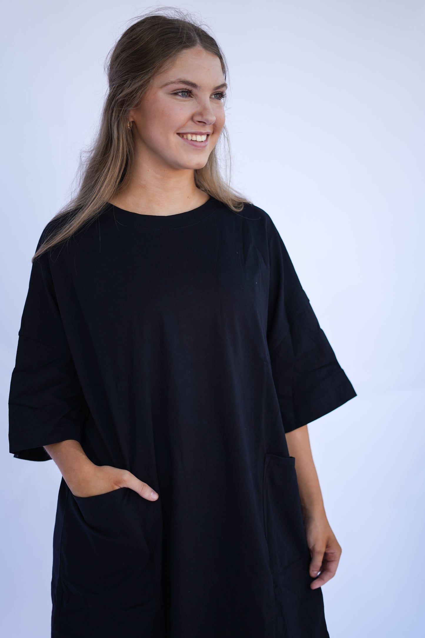 Black Oversized Tshirt Mini Dress