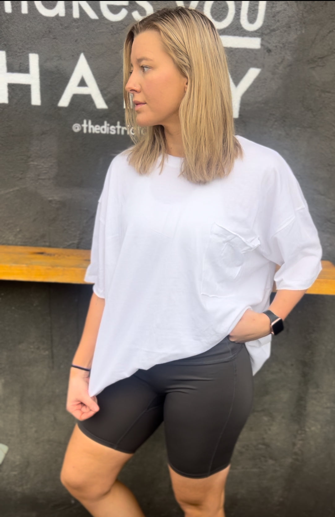 White Oversized Boyfriend Tee