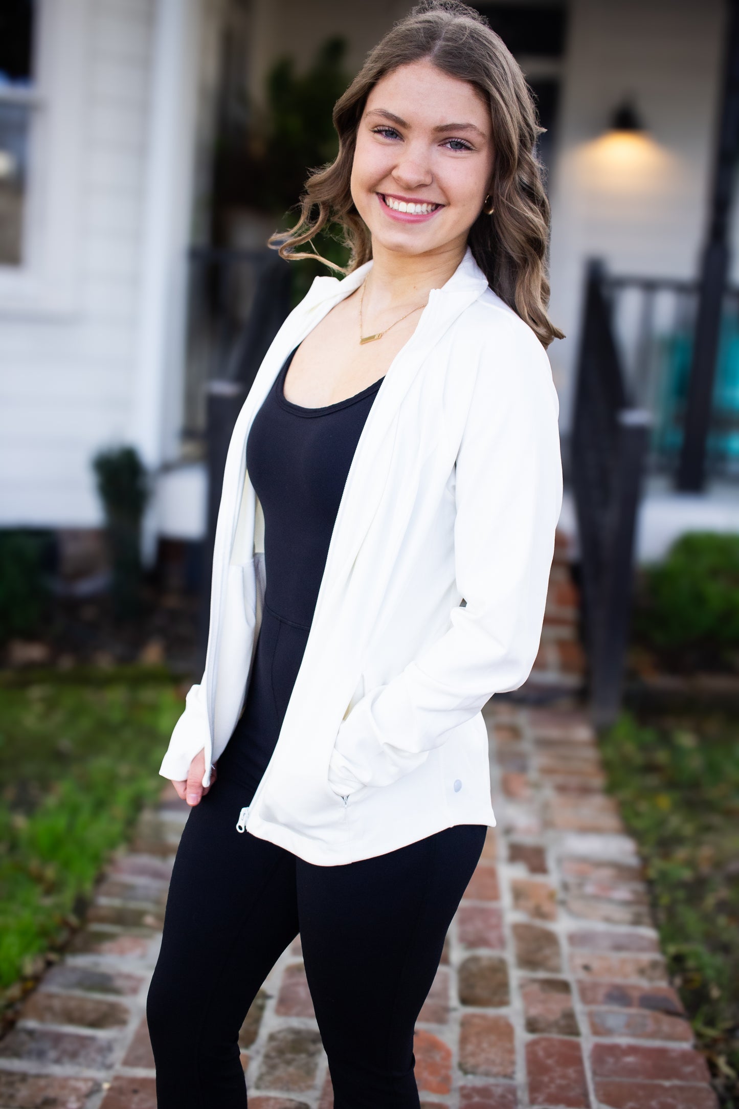 Soft White Full Zip Jacket
