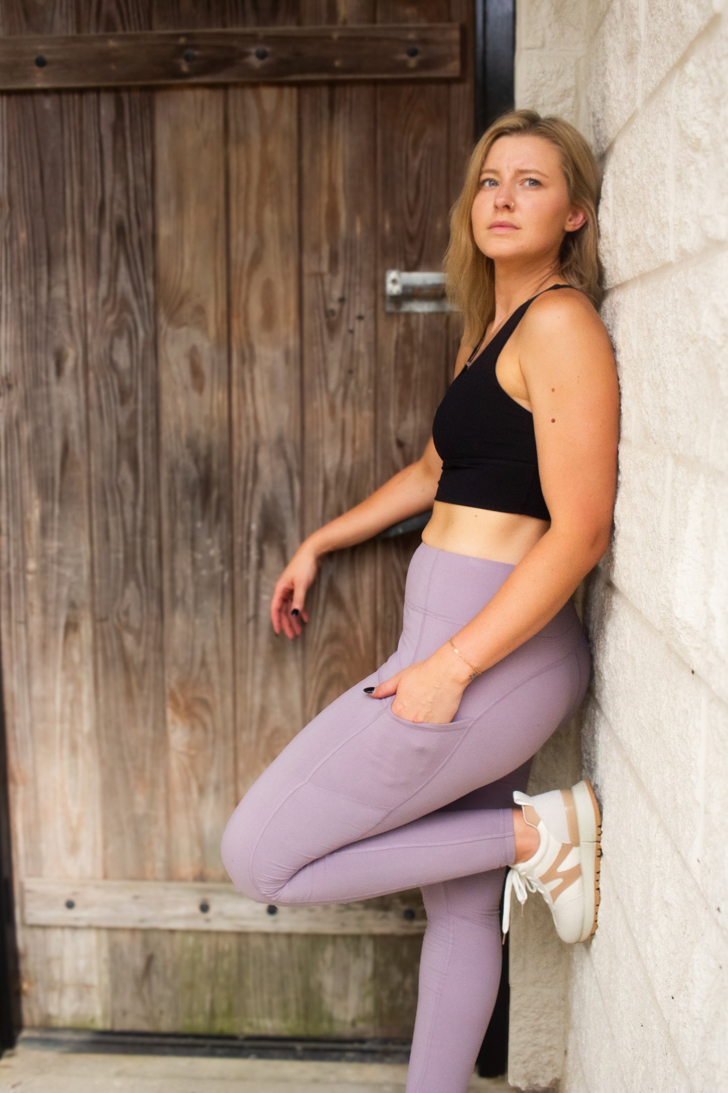 Soft Violet Leggings with pockets