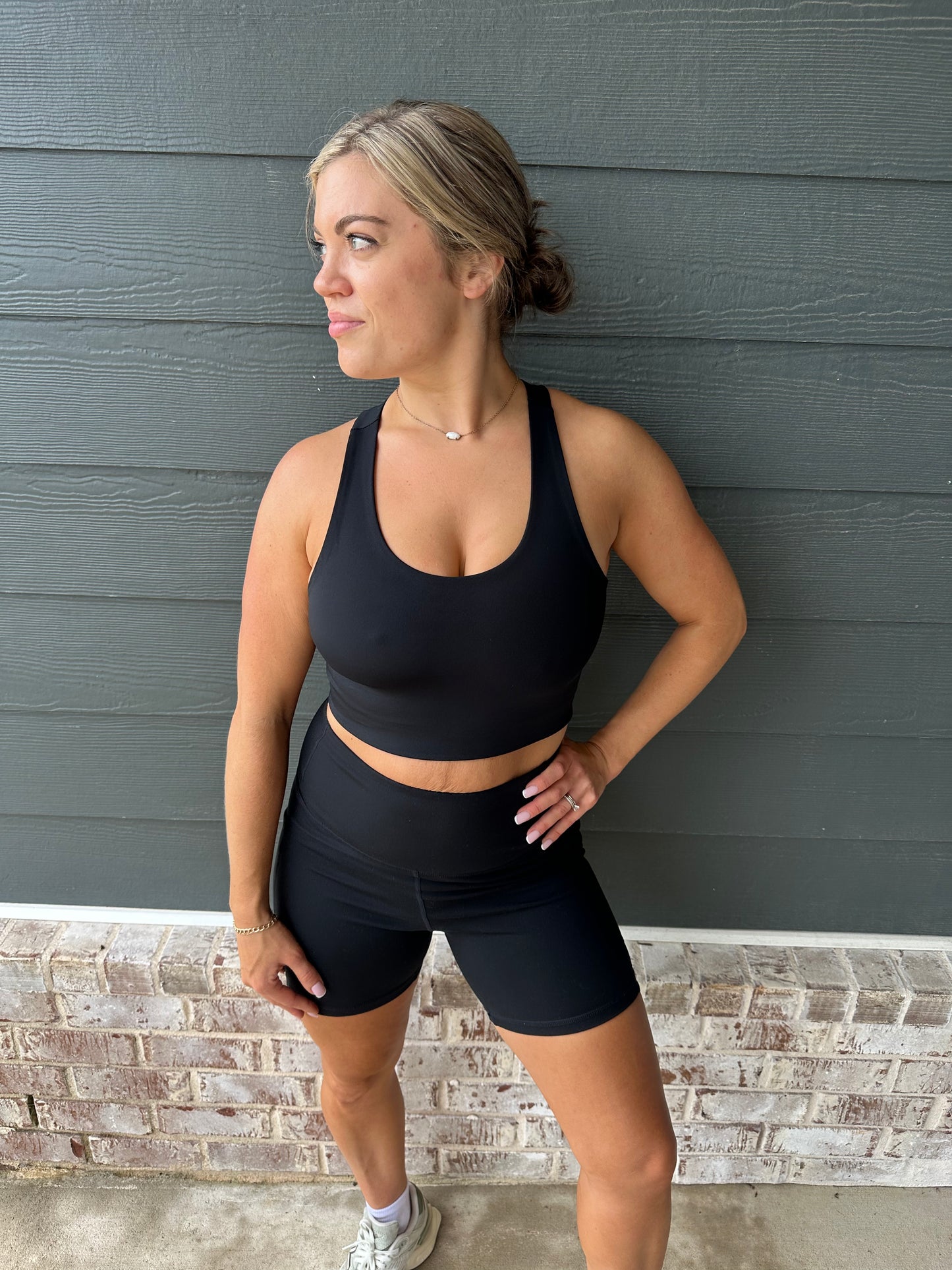 Black Racerback Sports Bra