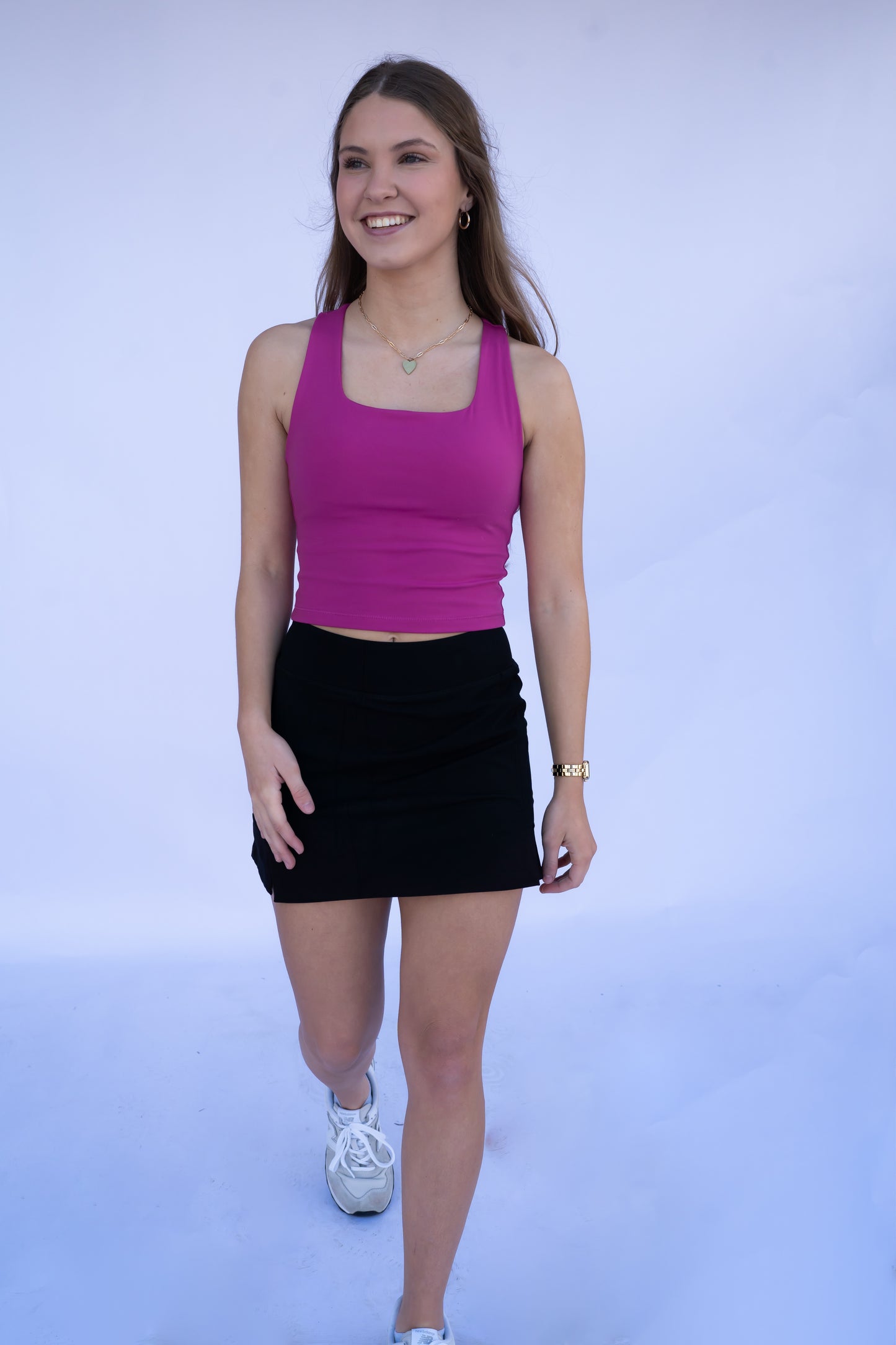 Black Active Tennis Skort