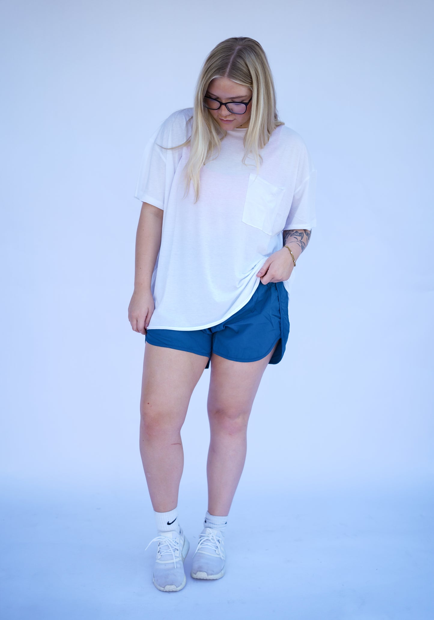 White Oversized Pocket Tee